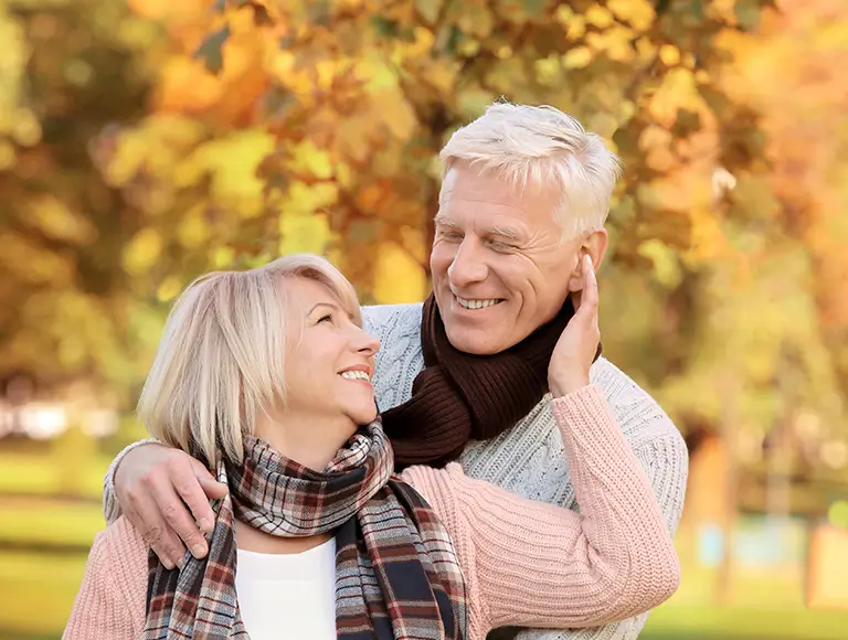 Smiling man with dentures