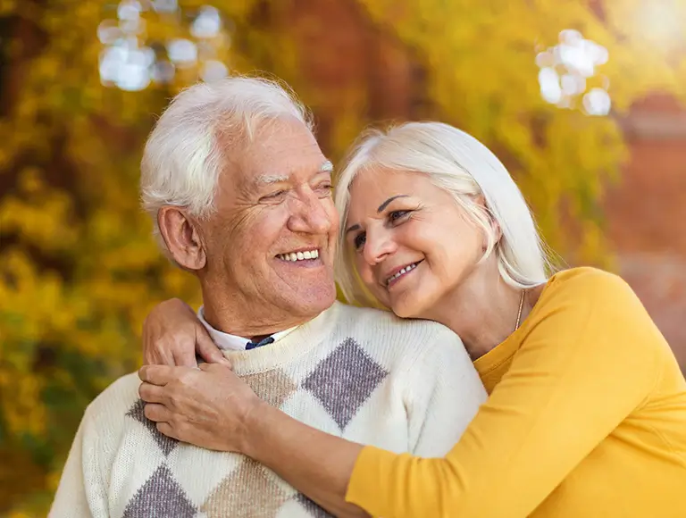 Happy older adult smiling