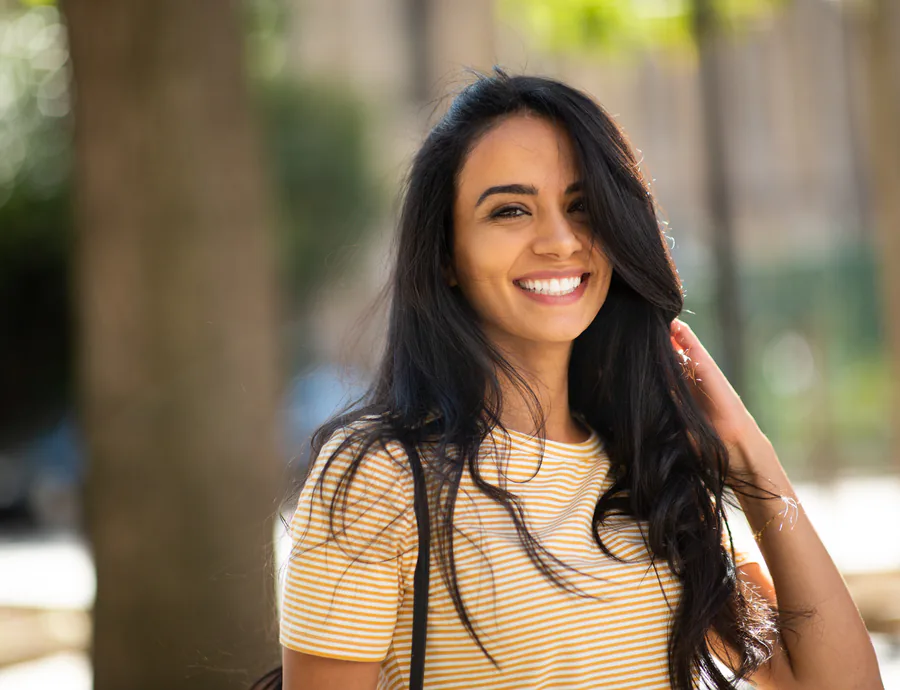 Woman with braces