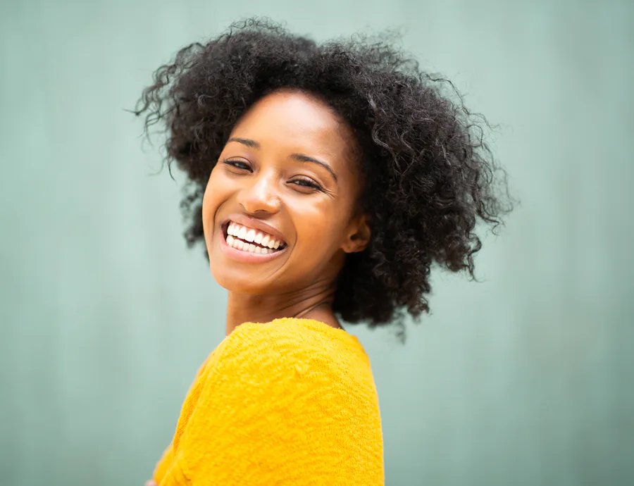 woman smiling